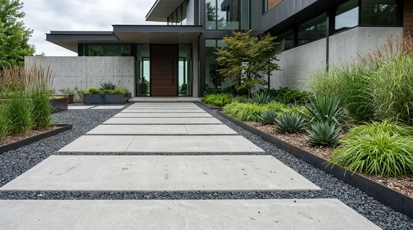 Flower-Lined Walkway